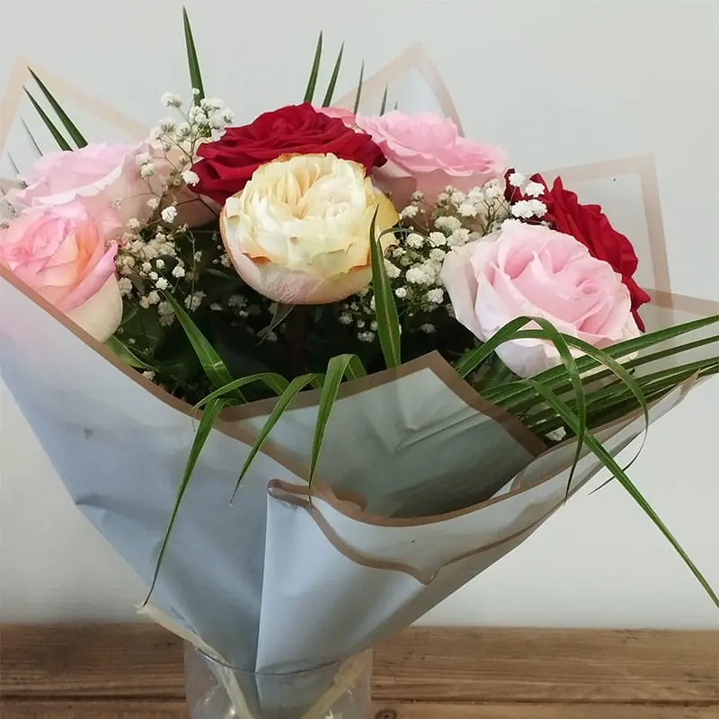 L'Artisan Floral Parisien, Fresnes : bouquet symphonie de 8 roses